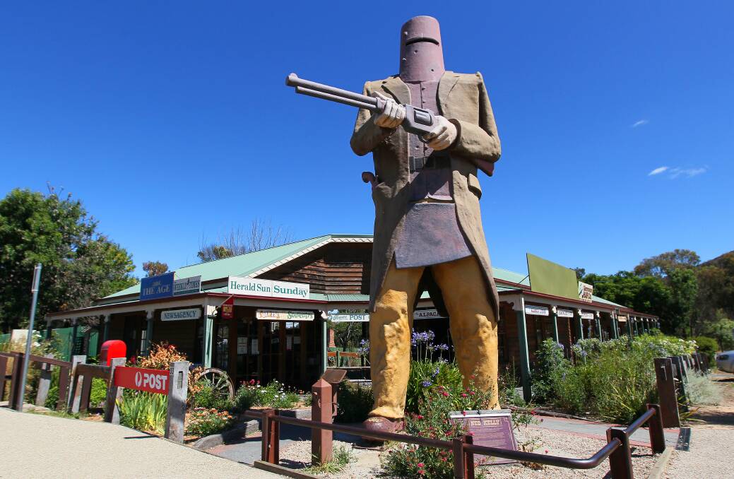 HISTORICAL TOWN: "Big Ned Kelly" currently stands over Glenrowan, but a new Conservation and Landscape Management Plan recommends more authentic tourism. 
