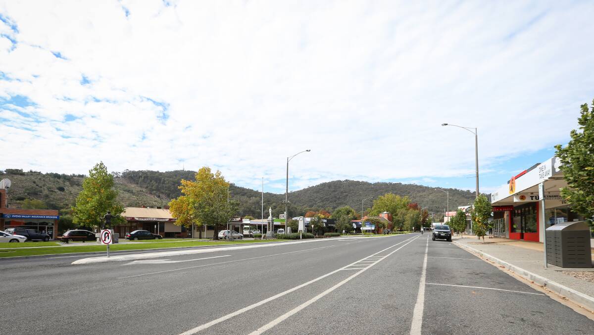 QUIET TOWN: The streets of Myrtleford were empty during much of 2020.
