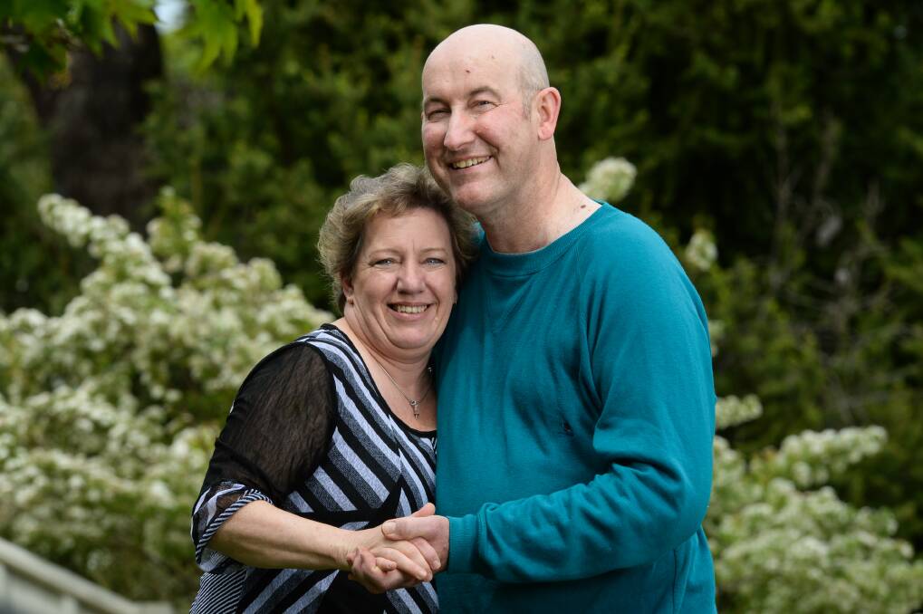REVOLUTIONARY TRIAL: Steven, seen here with wife Margot, is undergoing a new trial to treat his rare form of brain cancer. Pictures: MARK JESSER
