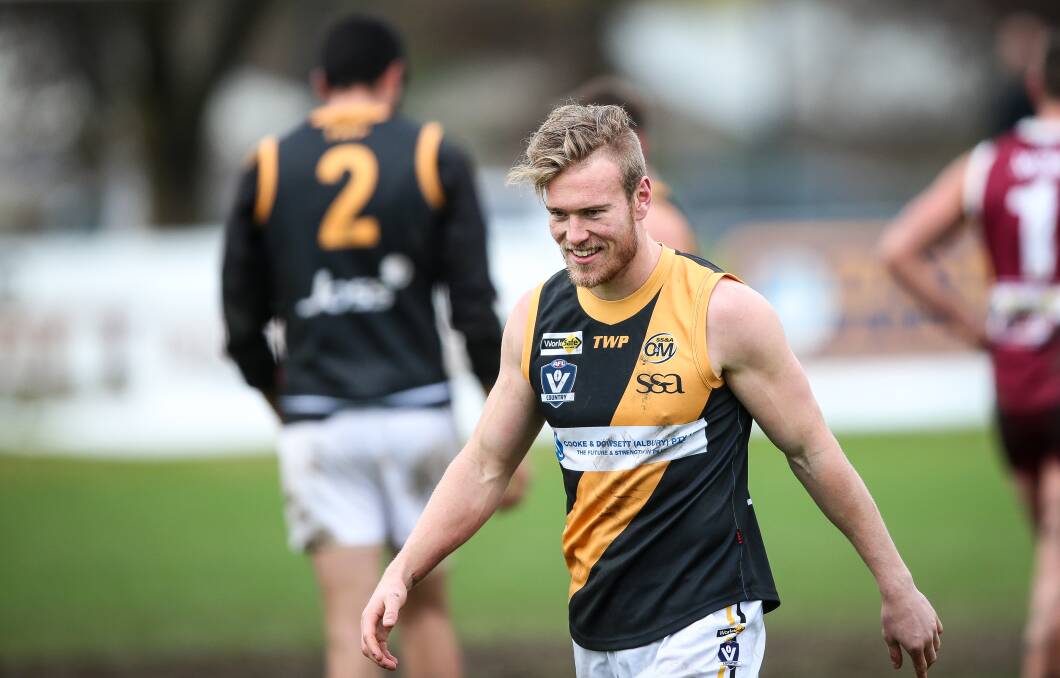 NO LICENCE: Josh Mellinton in action for the Albury Tigers.