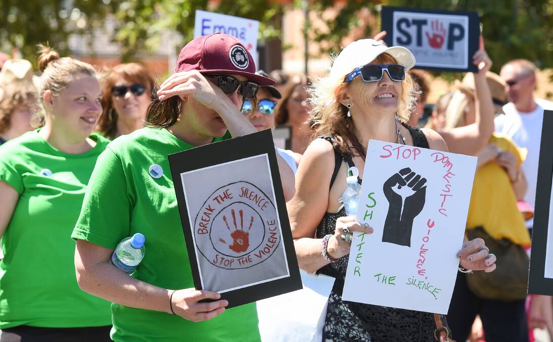 EMOTIONAL DAY: Hundreds of people marched the streets in Albury on Saturday. Picture: MARK JESSER