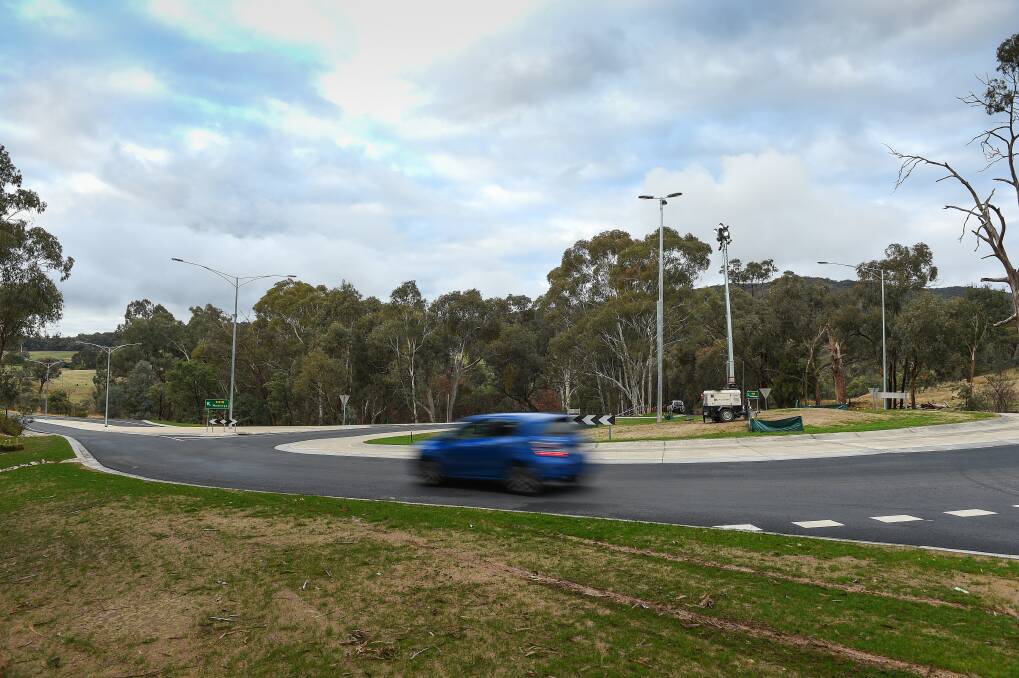 DANGER DOWNGRADED: A new roundabout on Beechworth-Wooragee Road aims to stop a series of fatal and serious injury crashes. Picture: MARK JESSER