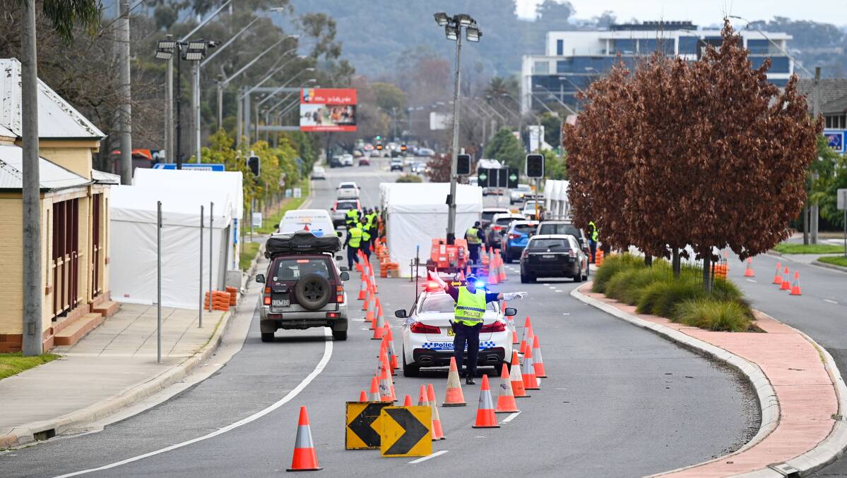 ON GOING ISSUES: Checkpoints have been working smoothly for Albury and Wodonga residents, but causing problems for others in the North East. Picture: MARK JESSER