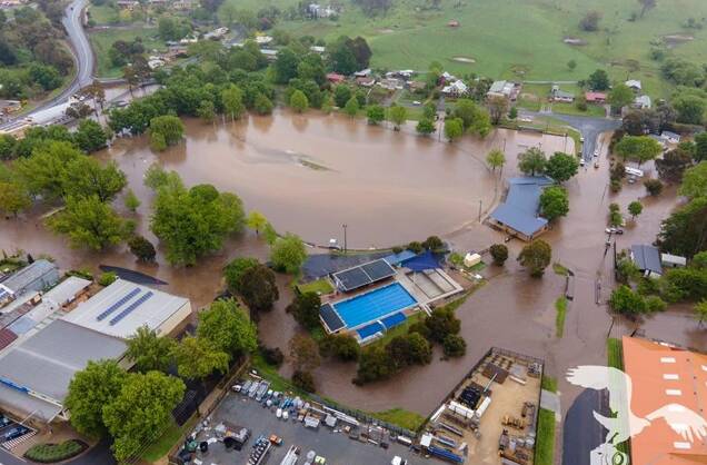 FLOODING: Rising water at Tumbarumba on Saturday. More rain is on the cards throughout the rest of this week, with thunder warnings for major parts of southern NSW. Picture: NSW SES