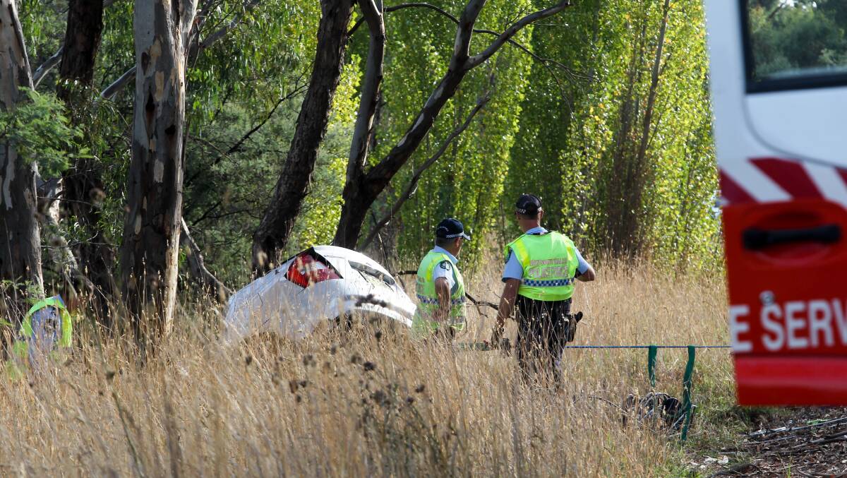 CRASH SCENE: Emergency services were called to the southbound lanes of the highway at Mullengandra about 7.30am last Thursday.