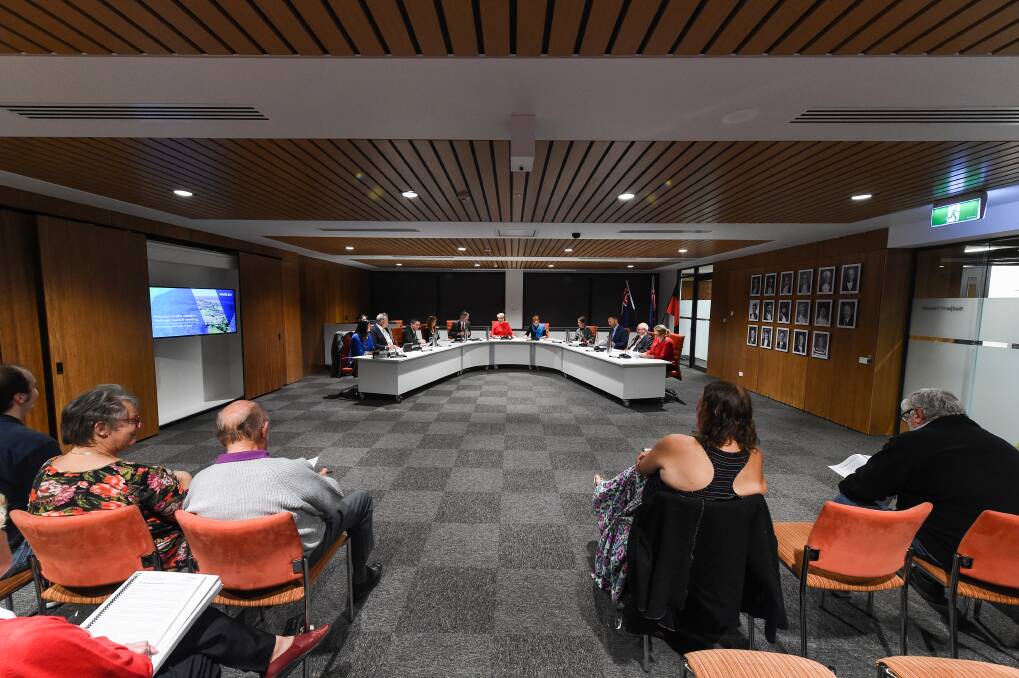 NEW DIGS: A large number of people filled out the public gallery for the first meeting at Wodonga Council's new chambers on Monday night. Picture: MARK JESSER