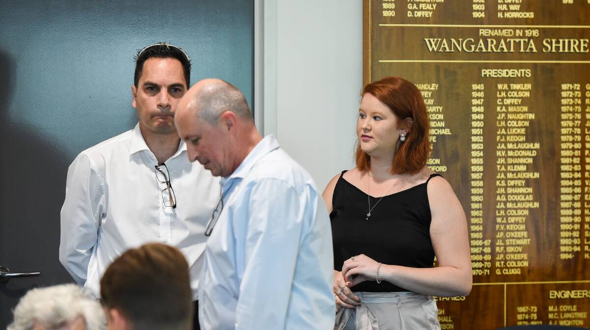 George Dimopoulos, Julian Fidge and Ashlee Fitzpatrick on the day election countback results were announced in November.
