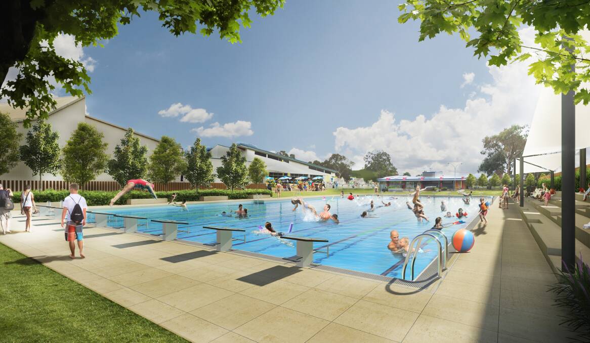 FUNDED: An artist's impression of a new 50-metre pool, which can now be constructed in Wangaratta, following a successful government grant application.