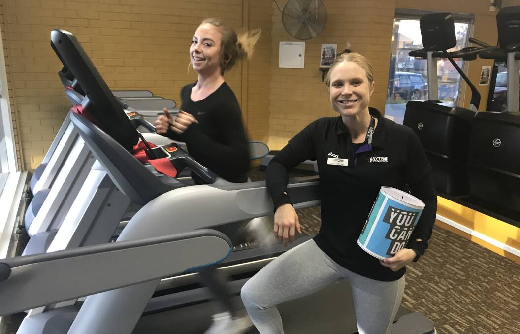 IMPORTANT CAUSE: Belinda Brown and Amy Fuller at Anytime Fitness in Wangaratta. Picture: SHANA MORGAN