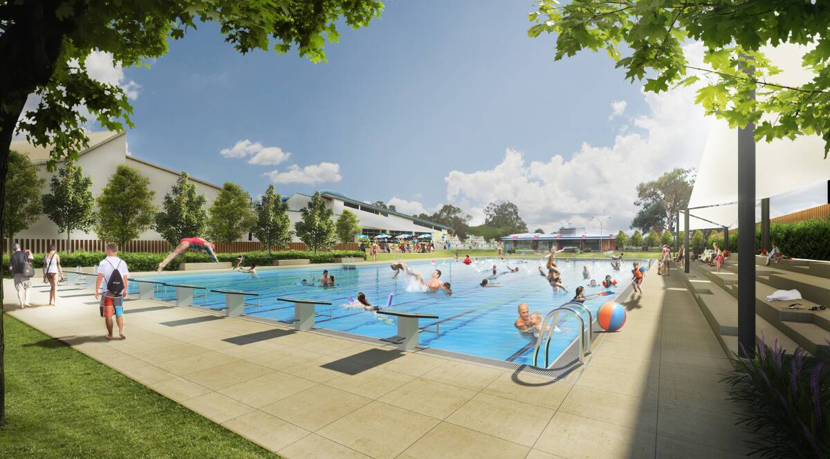 FUNDED: An artist's impression of a new 50-metre pool to be constructed in Wangaratta.