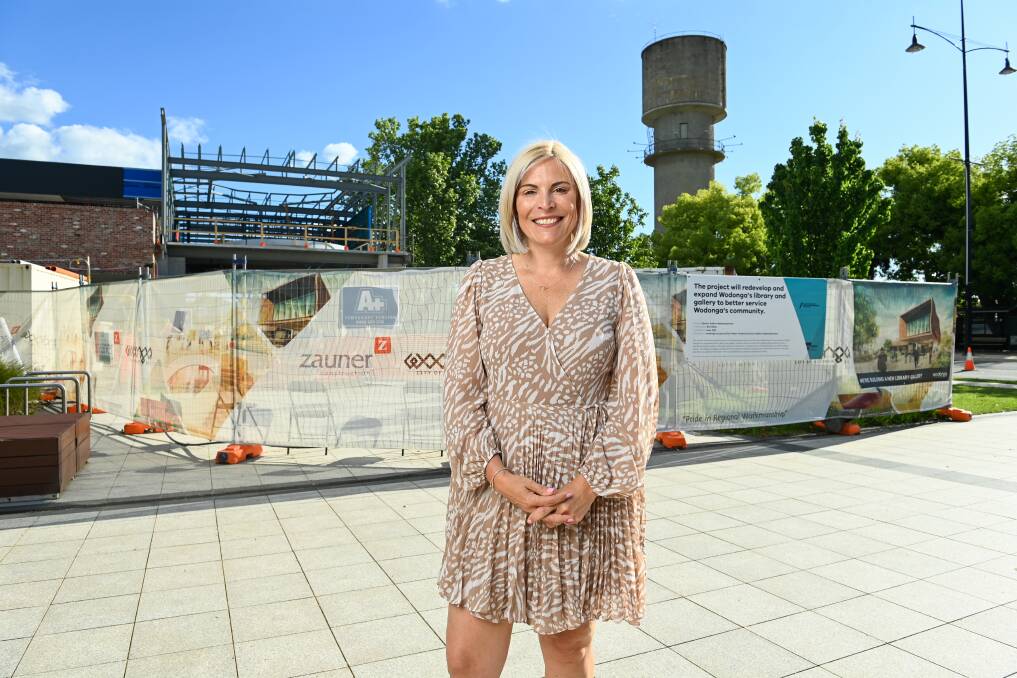FINAL DAY: Wodonga mayor Anna Speedie before her final council meeting yesterday. She said she was proud of the development that has occurred in the heart of the city. Picture: MARK JESSER