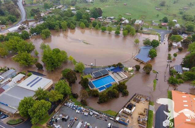 FLOODING: Rising water at Tumbarumba on Saturday. Picture: NSW SES