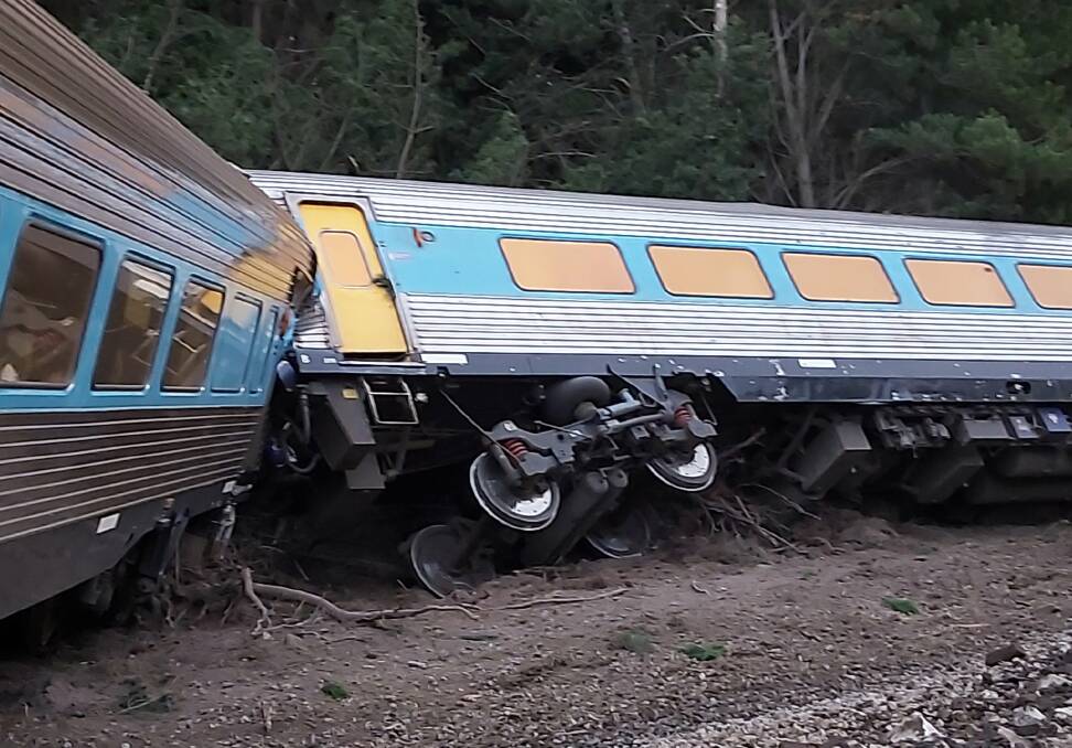 TRAGEDY: Thursday's train derailment at Wallan. Picture: SCOTT RICKARD