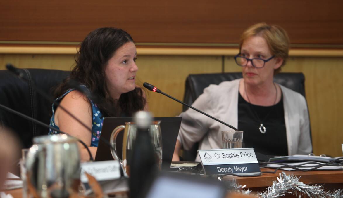 STANDING FIRM: Sophie Price and Jenny O'Connor at Tuesday's council meeting. Pictures: SHANA MORGAN