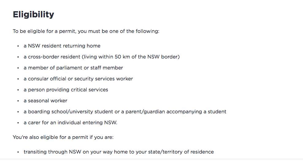 Service NSW website crashes as border permit application open