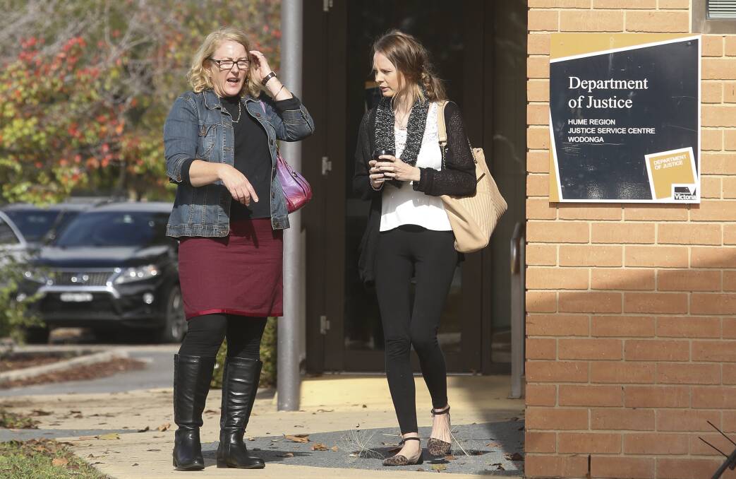 CHARGED: Mikala Garner (right) was in Wodonga court for alleged burglary.