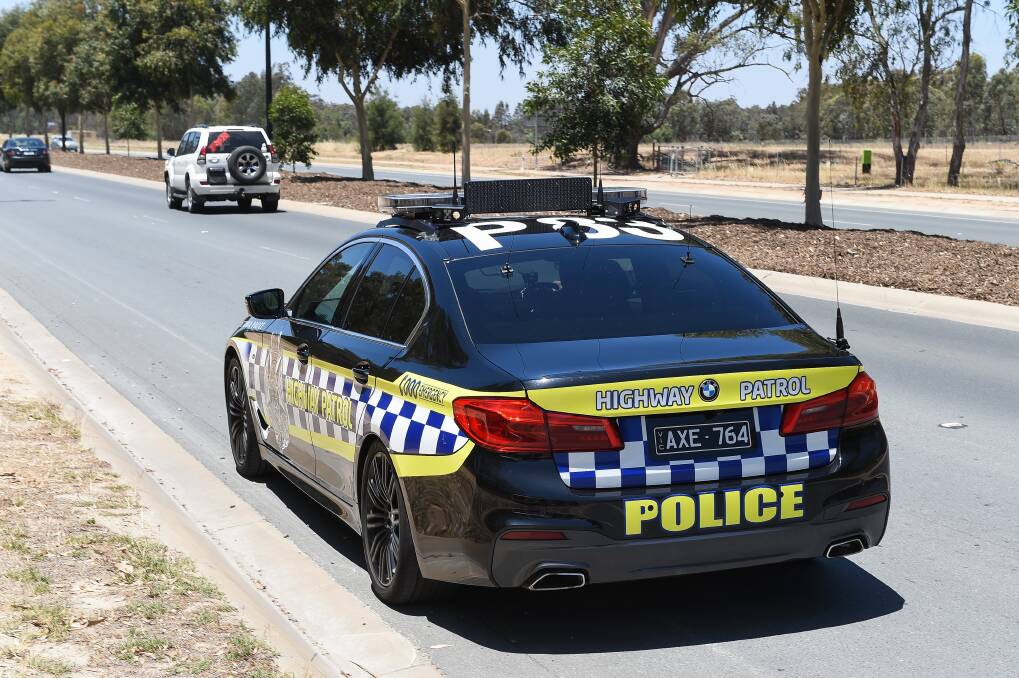 OFFICERS GET A NEW CAR: The Wodonga Highway Patrol BMW vehicle.