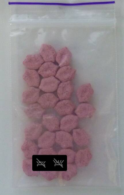 The ecstasy seized at an Albury motel on Wednesday.