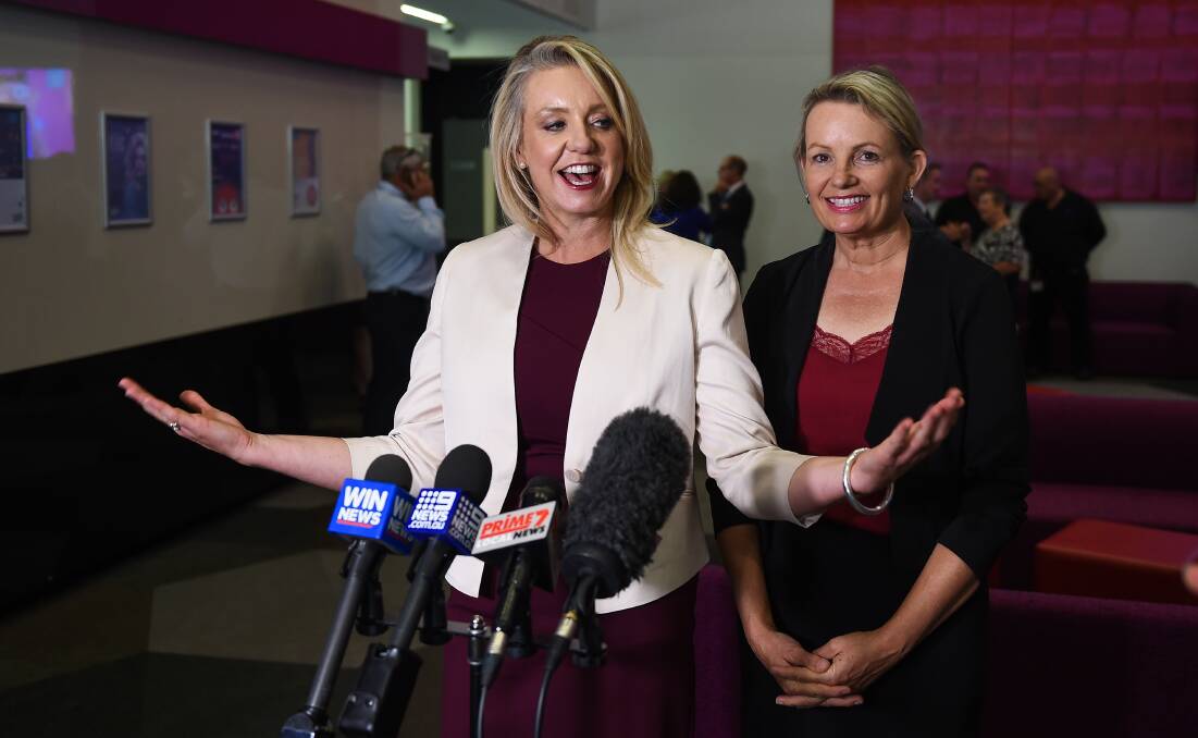 Senator Bridget McKenzie and Farrer MP Sussan Ley after the announcement of the Albury-Wodonga regional deal.