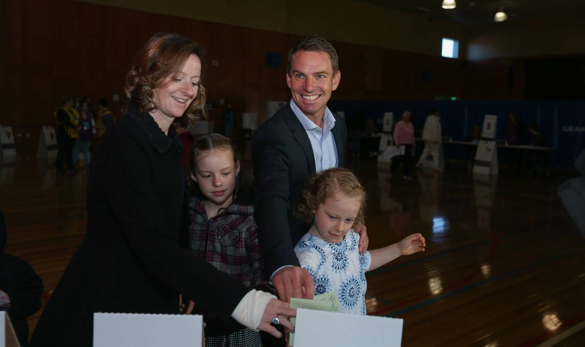 Indi and Farrer candidates cast their votes. Pictures: TARA TREWHALLA