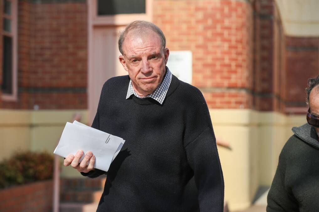ACCUSED: Stewart Moroney attended Wangaratta Courthouse on Monday and has been accused of having camera equipment in his office during consultations.