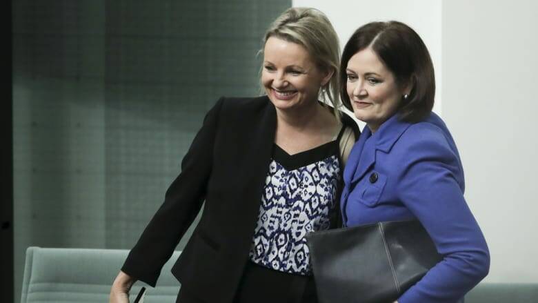 SPEAKING OUT: Farrer MP Sussan Ley with Corangamite MP Sarah Henderson in May after the Liberal colleagues backed the banning of live sheep exports.