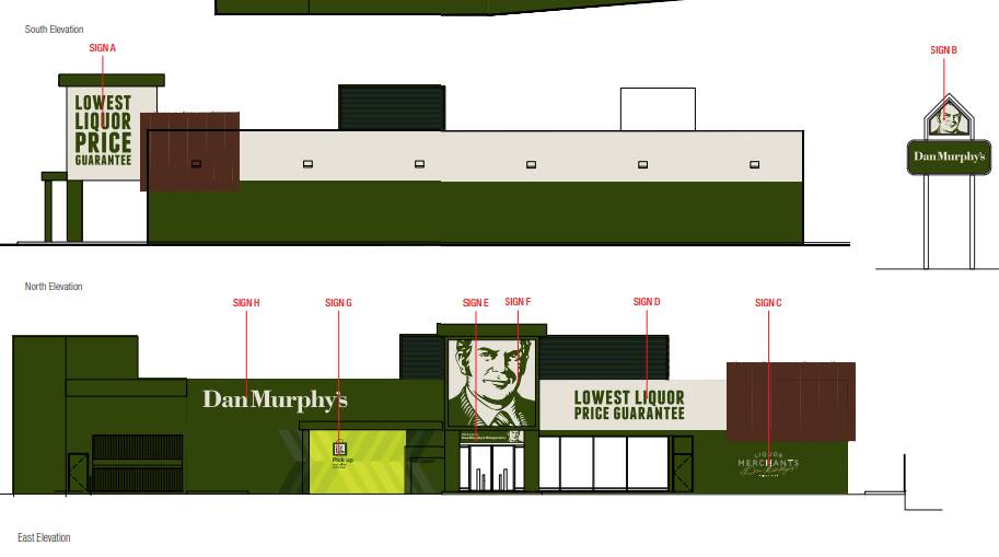 Plans for Wangaratta's proposed Dan Murphy's store.
