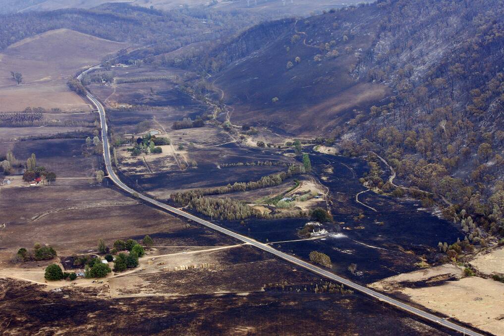 AFTERMATH: The scene at Mudgegonga after the 2009 Black Saturday fires.