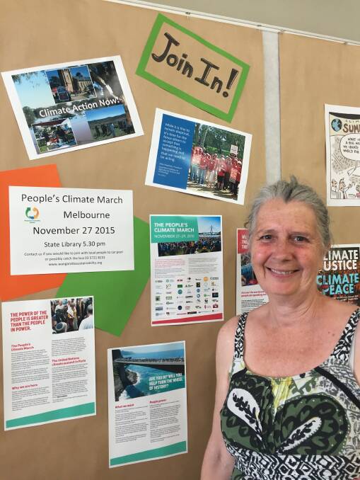 JOIN IN: Cathy Oddie from Wangaratta’s Climate Action Group said climate change id the most important issue for many in the community. Picture: SHANA MORGAN