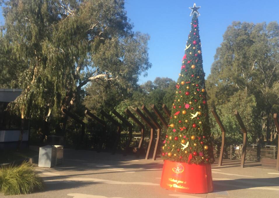 O CHRISTMAS TREE: The Ovens Riverside Square has been set up as the central festival point over the holiday season in Wangaratta for the first time.