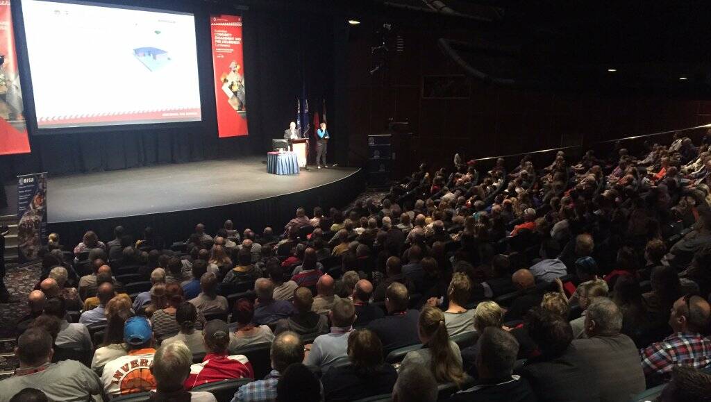 FULL HOUSE: Delegates at Albury Entertainment Centre last week. Picture: NSW RFS