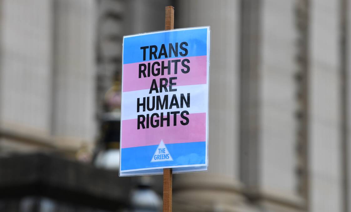 Transgender supporters have been campaigning at Parliament House in Melbourne.