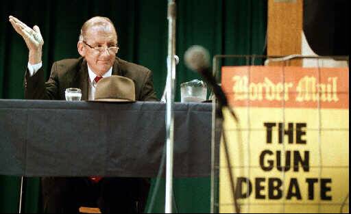 TIM'S LEGACY: The late Tim Fischer at a gun rally in 1996.