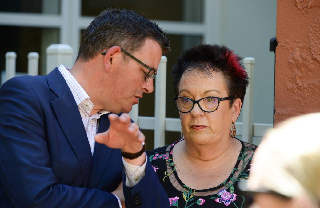 PROMISES: Premier Daniel Andrews and Northeast Health Wangaratta chief executive Margaret Bennett during the government's $10 million funding announcement in October last year.