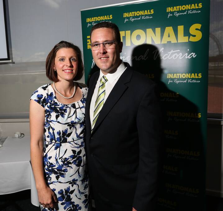 ON THE CAMPAIGN: Marty Corboy and wife Annelisa after he won Nationals preselection.