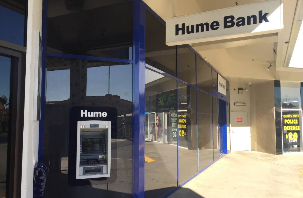 TARGETED: The Hume Bank ATM at Wodonga Plaza.