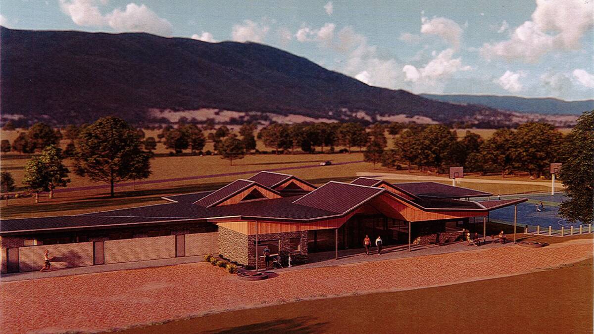 DESIGN: An artist's impression of how the Upper Murray Events Centre will look when built at the Corryong Recreation Reserve.