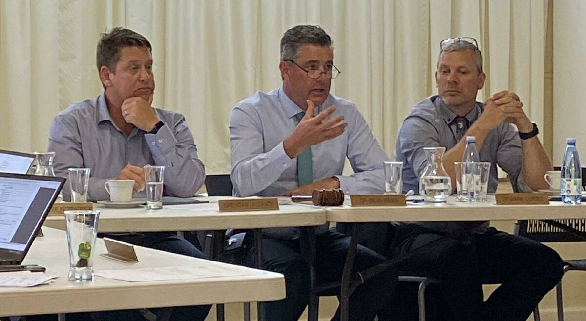 SUPPORTING CHANGE: Wangaratta mayor Dean Rees, speaking at last night's council meeting in Myrrhee, said an open mind was needed when planning for the future.