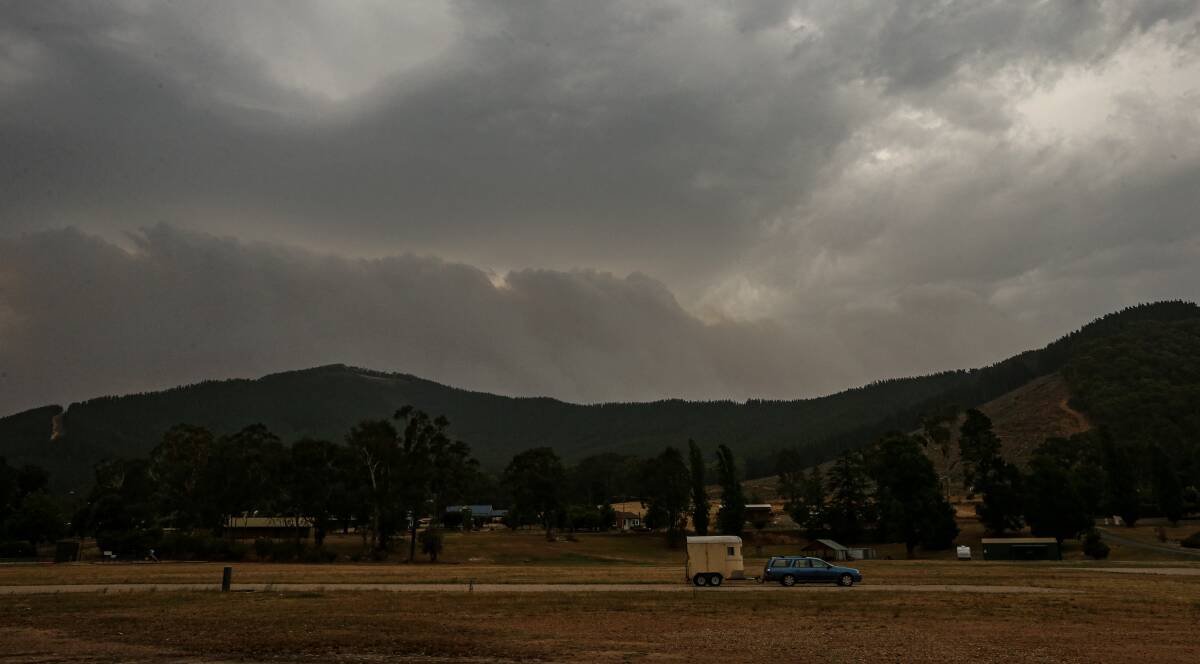 SCARY TIME: Bushfire smoke could be seen from Bright on January 10, 2020.