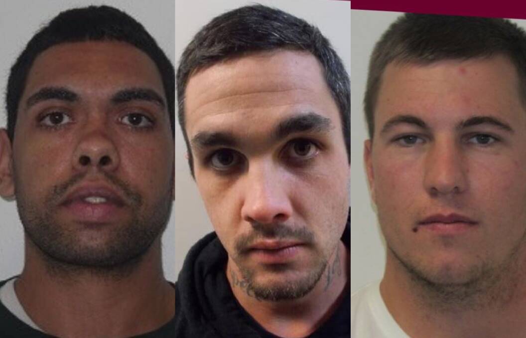WANTED: Police would like to speak to Kevin Kennedy, Nathan Sullivan and James Strauss over oustanding charges and a series of new incidents.