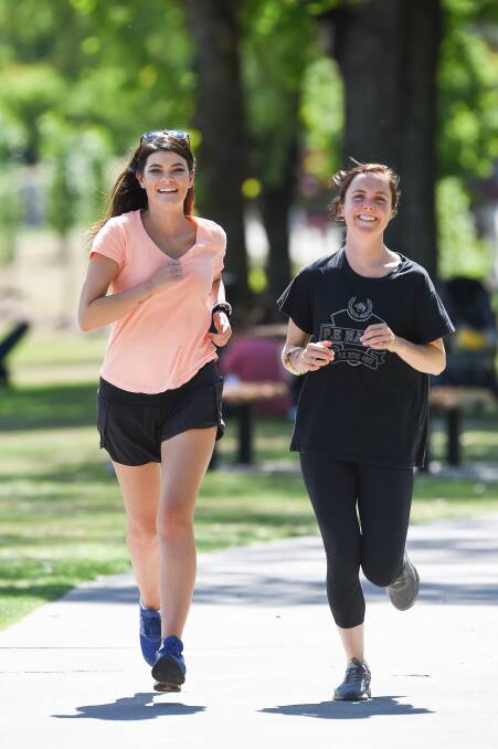 EXERCISE IS FUN: Cr Kat Bennett and Ellie Stringer from Gateway Health both enjoy keeping active and want to encourage women to do the same. Picture: MARK JESSER