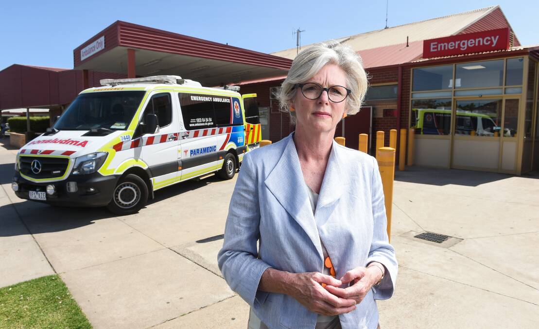 WE NEED FUNDING NOW: Indi MP Helen Haines at Wodonga hospital. She wants the government's election promise to be delivered quickly. Picture: MARK JESSER