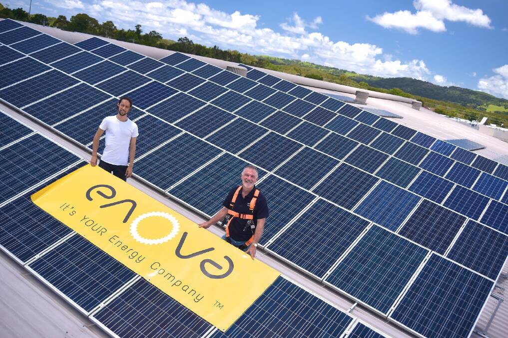 COMMUNITY ENERGY: Enova Energy managing director Tony Pfeiffer and sales manager Matthew Baxter say their company's eventual aim is to provide 100 per cent renewable energy. 