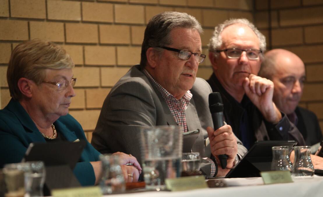 DISAPPOINTED: Ailsa Fox, Rodney Roscholler, Alan Clark and Barry Green at Tuesday's council meeting in Whorouly. Picture: SHANA MORGAN