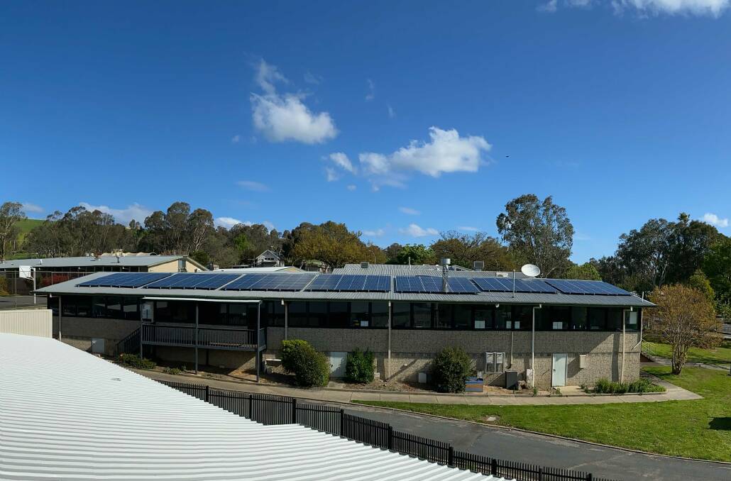 PANELS INSTALLED: It is hoped the solar system at Corryong College can be a vital part of a potential future Corryong renewable energy micro-grid.