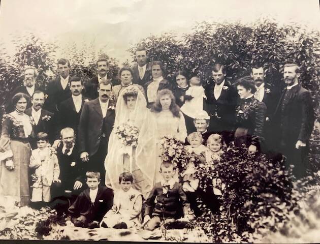 ANCESTORS: A photo of the Gooding family in 1903. Andrew Gooding and Lydia Munroe had 11 children, while their youngest son had another 9 children.