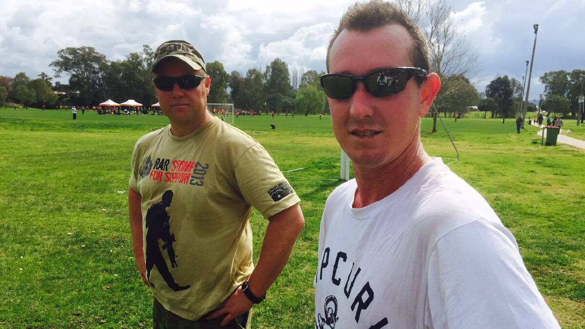 Ben Clifton and Andrew Russell helped raise awareness of veterans suicide.