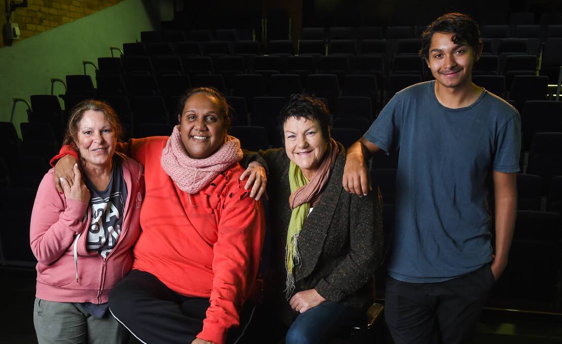 Researcher Maggih Coates, director Elaine Crombie, border playwright Leisa Whyte and actor Mark Delphin.
