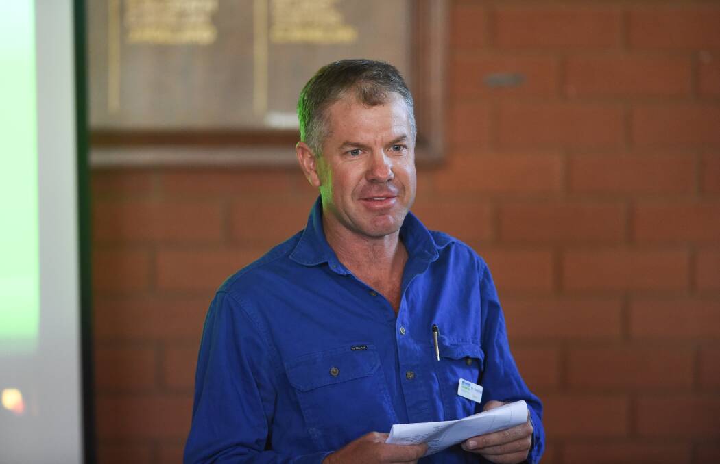 GROWTH: Howlong farmer and Riverine Plains chair Ian Trevethan at Sykesy's Buraja Meeting. He says there is a positive feeling in the farm sector. Picture: MARK JESSER