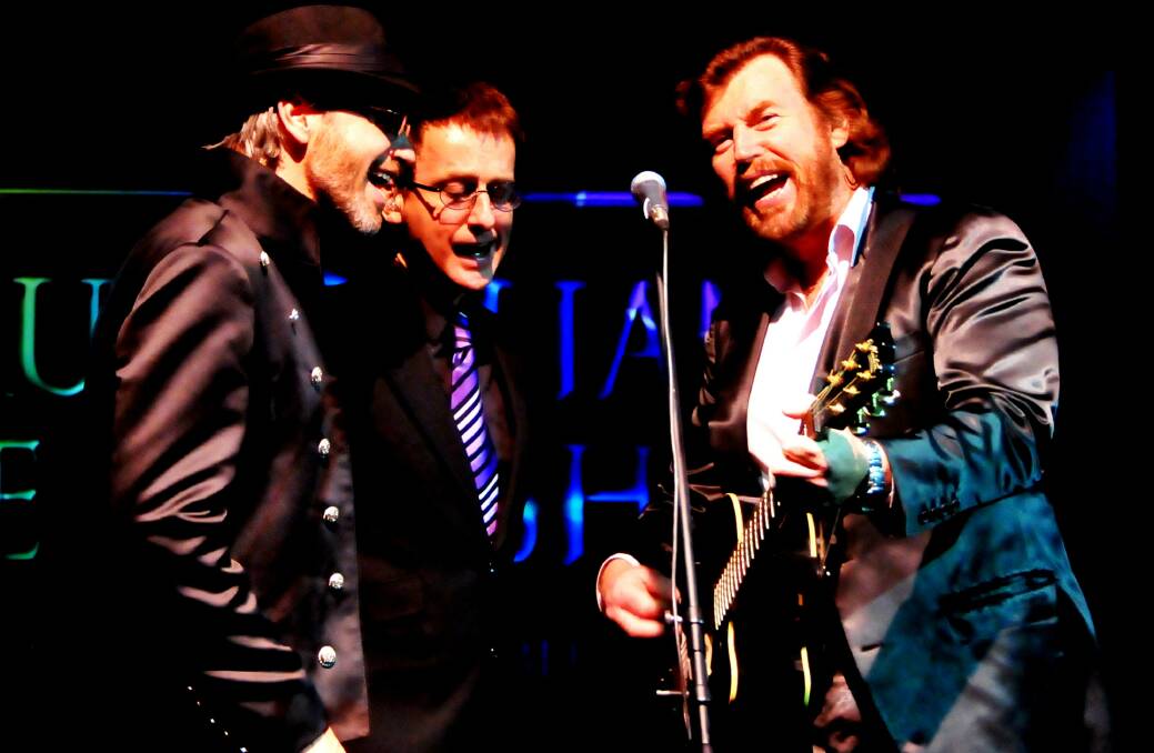 STAYIN' ALIVE: The Australian Bee Gees Show - Wayne Hosking (Maurice), David Scott (Robin) and Michael Clift (Barry) - play their Saturday Night Fever 40th Anniversary show in Wodonga on May 10.